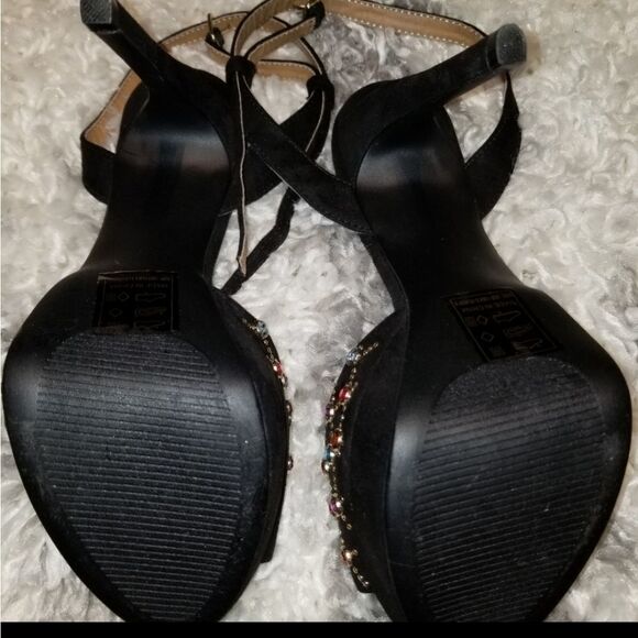 BRAND NEW QUPID JEWEL HIGH HEEL STILETTOS ADJUSTABLE ANKLE STRAP OPEN TOE SANDAL - Picture 13 of 16